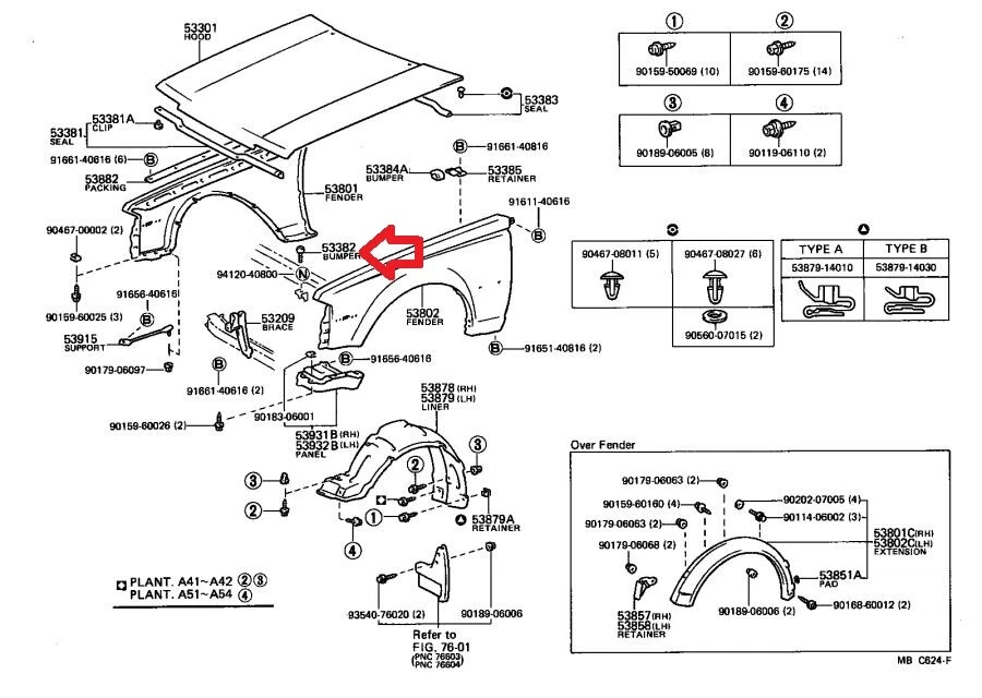SE ADAPTA A: 78 - 87 TOYOTA CELICA CAPÓ AJUSTABLE PARACHOQUES COJÍN TORNILLO CANTIDAD 1 OEM NUEVO Foto 4 de 4