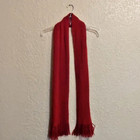 Used Unbranded, Stylish, Comfy-warm, Fringed, Scarlet, Knit Scarf — photo 1