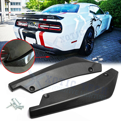 Fit Dodge Challenger 08-21 Carbon Fiber Rear Bumper Lip Diffuser Splitter Canard