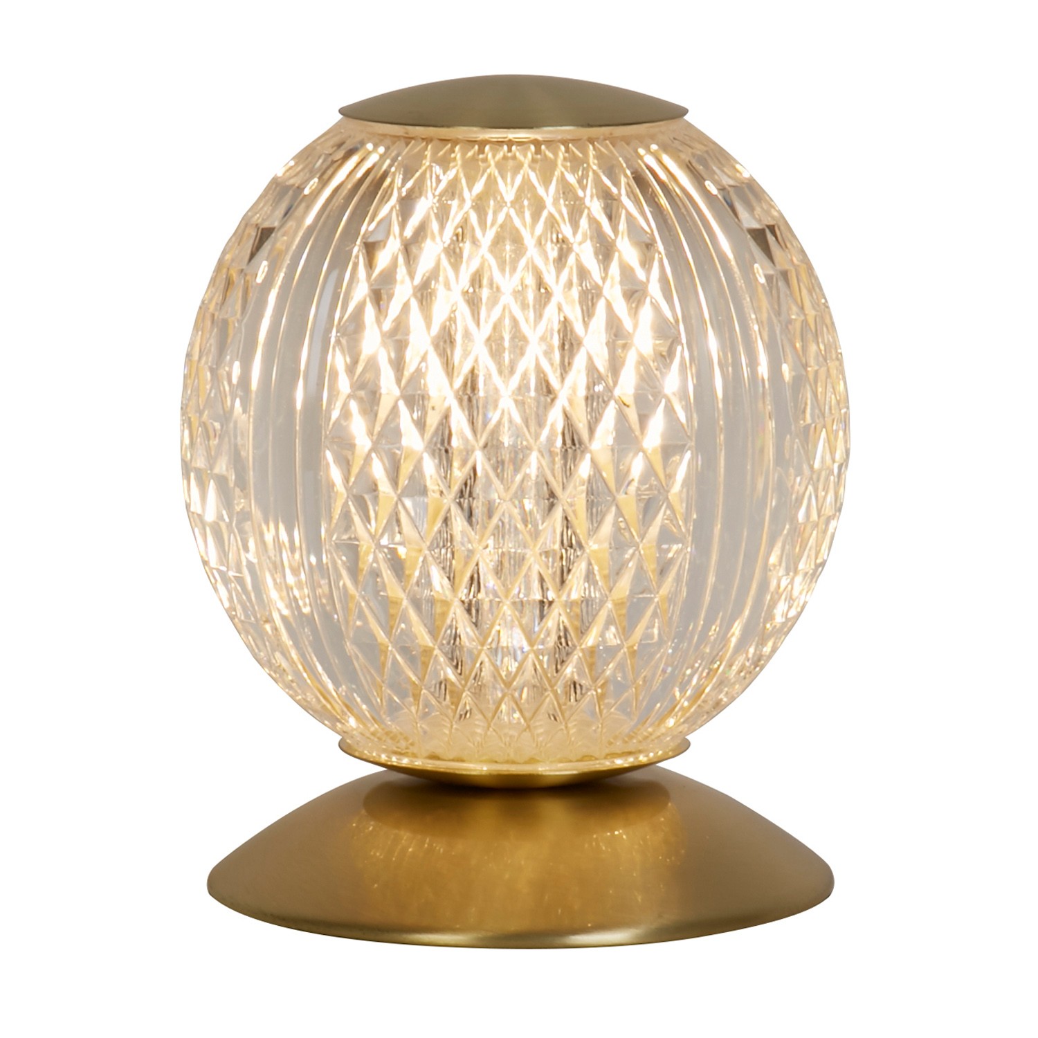 Table Lamp Satin Brass Metal Clear Acrylic G9 IP20 Bedside Desk Light Modern