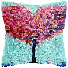 Anurjah Latch Hook Pillow Kits for Adults, Crochet Kit for Beginners 17x17inc...