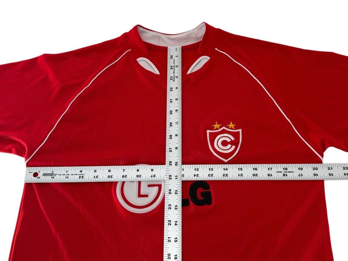 Cienciano Peru Futbol Soccer Jersey Men's L Red Short Sleeves LG