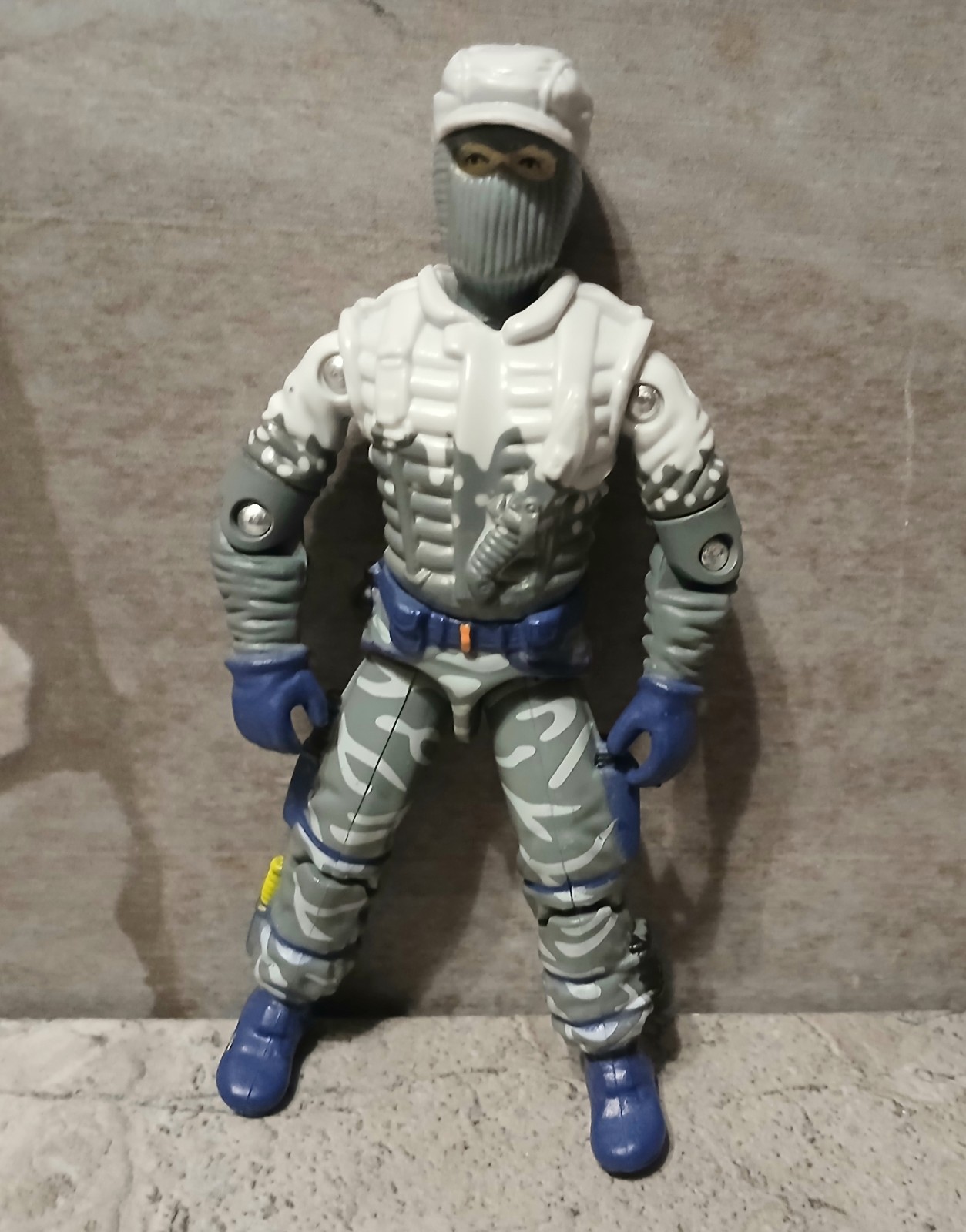 GI Joe Black Major Shockwave Custom Arctic Polar 3.75" 1988 Style Complete Oring