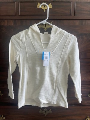 Girls Roxy Pearling Poncho / White Hoodie Size 7 / XS