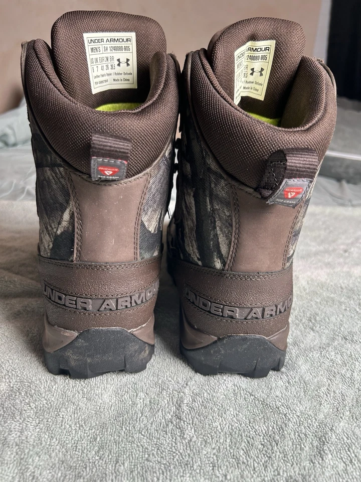 Mens Under Armour Brow Tine 800g Insulated Camo Hunting Boots Gore Tex, Size 8 - Image 4 of 4