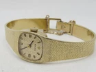 1950's Rolex Cocktail 17mm Vintage Solid 14K Yellow Gold Watch with Gold Dial.