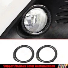 Exterior Fog Light Lamp Strip Trim 2* For Toyota C-HR 2018-2022 ABS Carbon Fiber