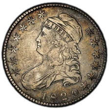 1820 PCGS VF Details ‘Square 2 LD Knob 2’ Capped Bust Half Dollar Silver Coin