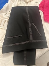 Ann Taylor LOFT Marisa Black Tuxedo Stripe Pant Womens 8 Black Mid Rise NWT