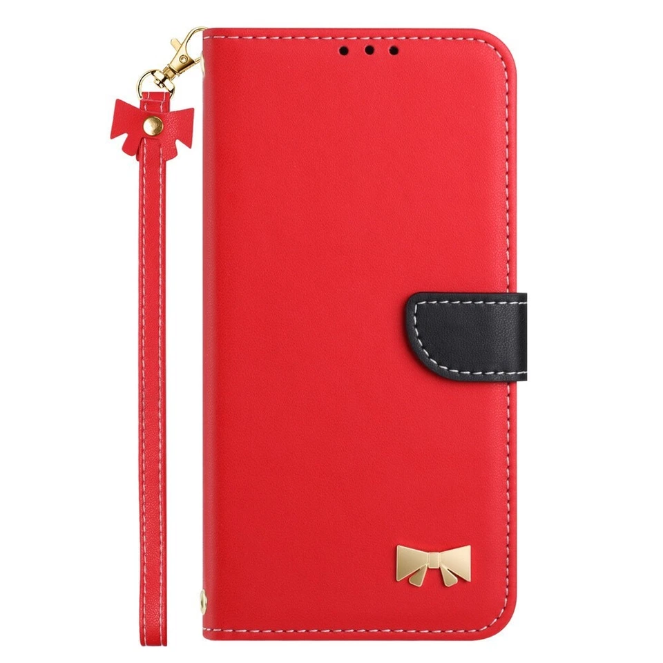 Leather Bow Wallet Phone Case For iPhone 16 15 14 13 12 11 Pro Max XR 8 7 6 16E - Image 3 of 4