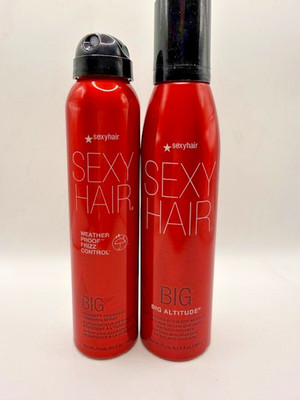 Sexy Hair Big Hairspray Bundle 2 Pack Big Altitude + Frizz Control Spray Volume
