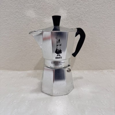 Vintage Bialetti Moka Express 6 Cup Aluminum Stovetop Espresso Maker Italy