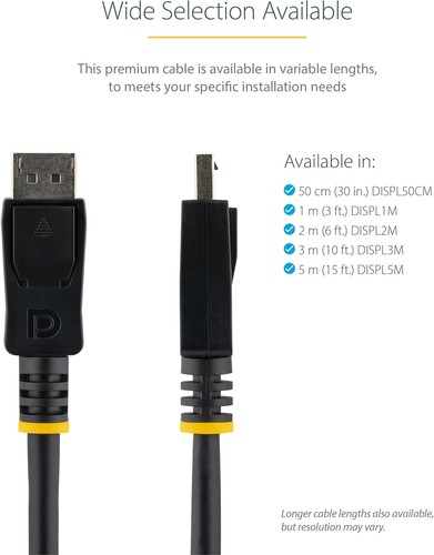 StarTech.com 3m (10ft) DisplayPort 1.2 Cable - 4K x 2K Ultra HD VESA Certified D - Photo 7/8