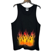 Vintage 00s Y2K Thunder Creek Men’s Large L Flame Tribal Graphic Tank Top