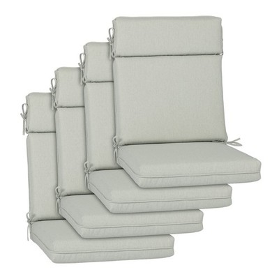 4Pcs Outdoor Patio Deck Cartridge High Back Dining Chair Cushions Seat