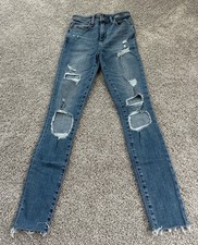 Abercrombie  Fitch Simone High Rise Super Skinny Distressed Jeans Size 25/0L