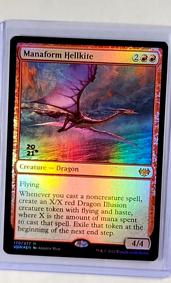 MTG Magic The Gathering Crimson Vow Prerelease Promo Foil #170 Manaform Hellkite