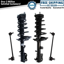 4 Piece Rear Complete Strut Assembly & Sway Bar Link Set Kit for Highlander AWD