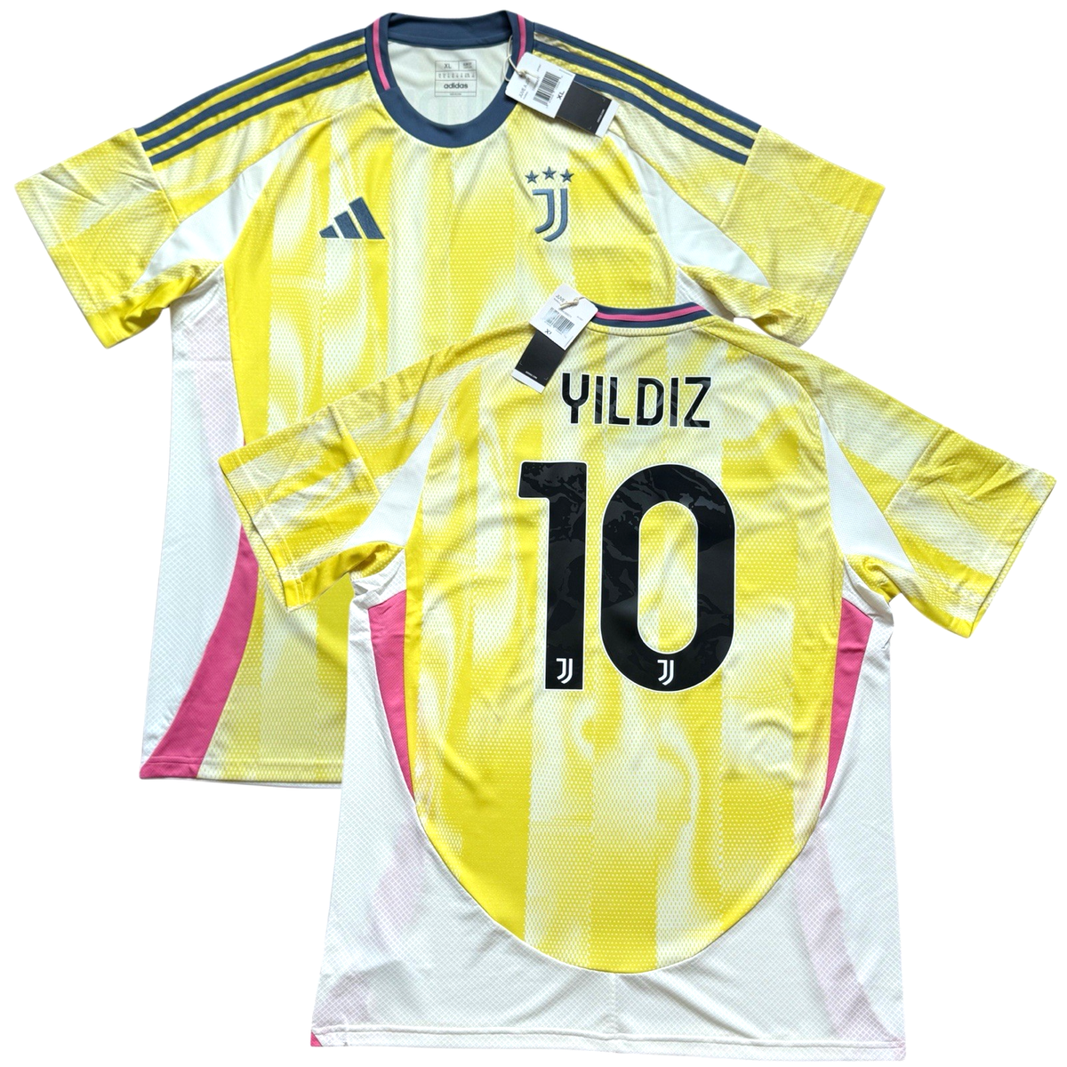 2024/25 Juventus Away Jersey #10 Yildiz XL adidas Soccer