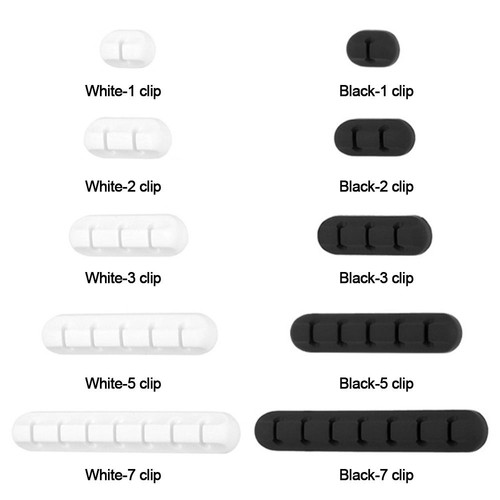 Silicone Cable Organizer Flexible Wire Holder Cable Management Earphone Cord - Photo 2/21