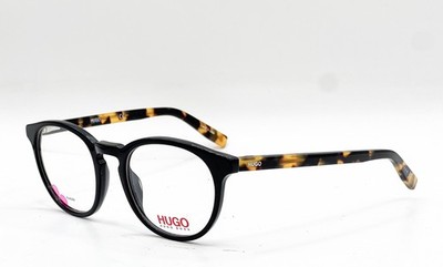 NEW HUGO BOSS HG 0201 WR7 BLACK HAVANA AUTHENTIC EYEGLASSES 49-21