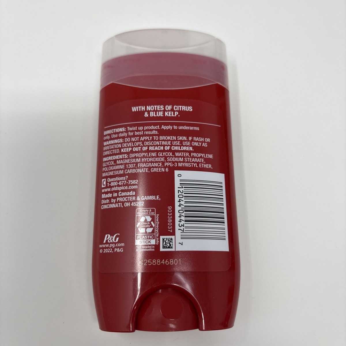 Lot Of 3 Old Spice Red Label Aluminum Free Citrus & Blue Kelp