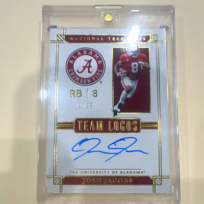 Panini 2019 NT Collegiate Josh Jacobs Alabama Team Logos Auto #1 /25