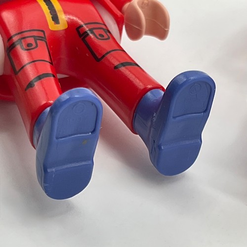 Playmobil vintage lotto di 4 personaggi pompiere ref uomo nonno occhiali Babbo Natale giocattoli - Foto 6 di 8