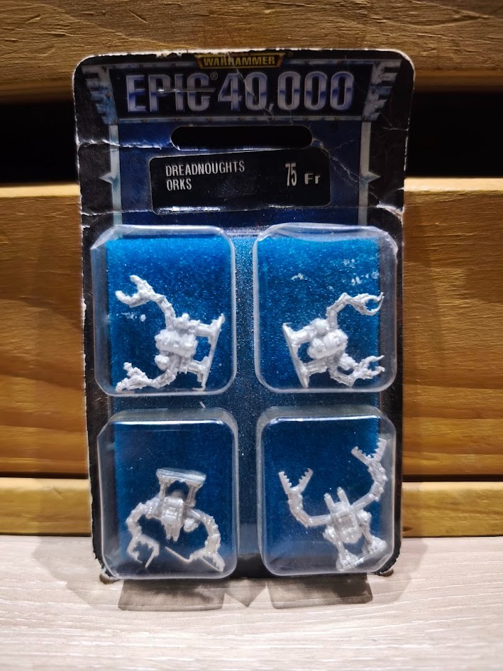 Ork Dreadnoughts Epic 40000 6mm Games Workshop vintage 1997 blister métal OOP