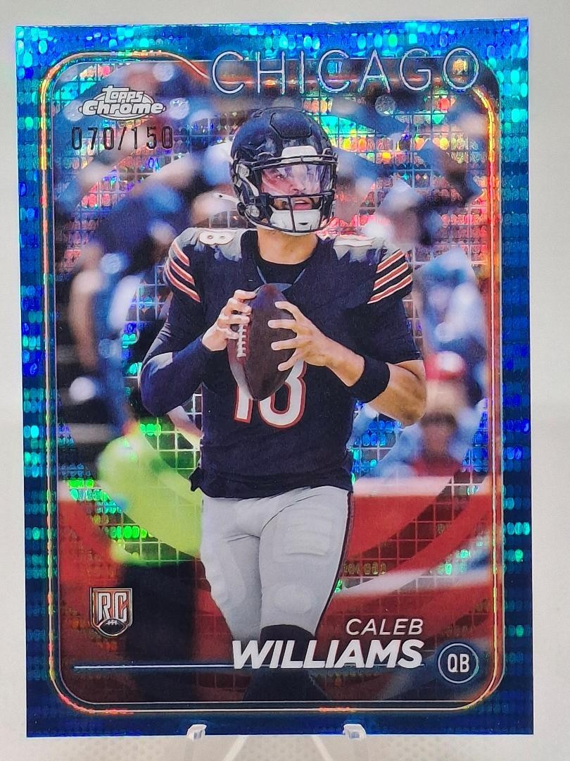 2024 Topps Chrome - Rookies Caleb Williams #202 Blue Refractor /150 (RC)