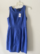 J.CREW Women's Sleeveless Fit & Flare Mini Dress Blue Size 4 NWT
