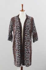 ARDRU Vintage Short Nylon Nightgown Lingerie Robe : Leopard Print - Medium M