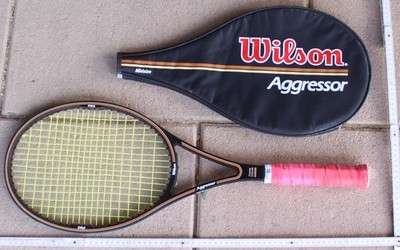 tennis schläger alt WILSON AGGRESSOR 4 5/8  l5 pws mid racket gebraucht top deko