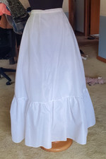 Used Home Made White Bridal Full Netted Wedding Gown Slip