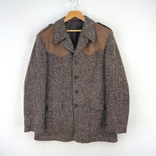 Dhobi Tweed Jacket Mens 40R Brown Donegal Wool Norfolk Country Hunting Shooting