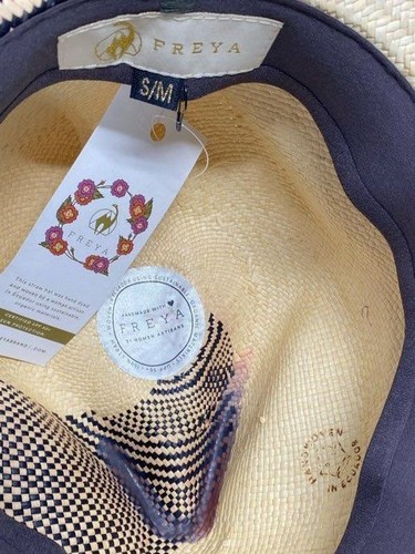 Freya Beige Handmade Wide Brim Straw Hat Size Small - Picture 6 of 7