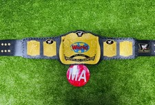 World Tag Team Wrestling Championship Replica Title Belt 4mm Brass Adult Belt