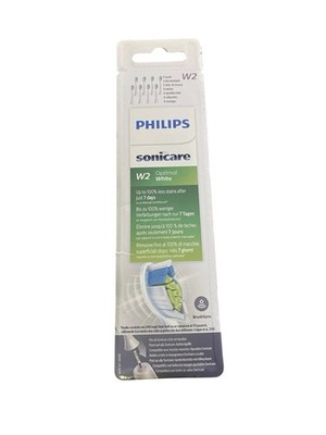 Genuine Philips Sonicare W2 Optimal White Replacement Brush Heads   8 Pack