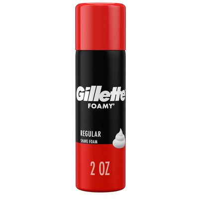 Gillette Foamy Regular Shave Foam 2oz Travel Size