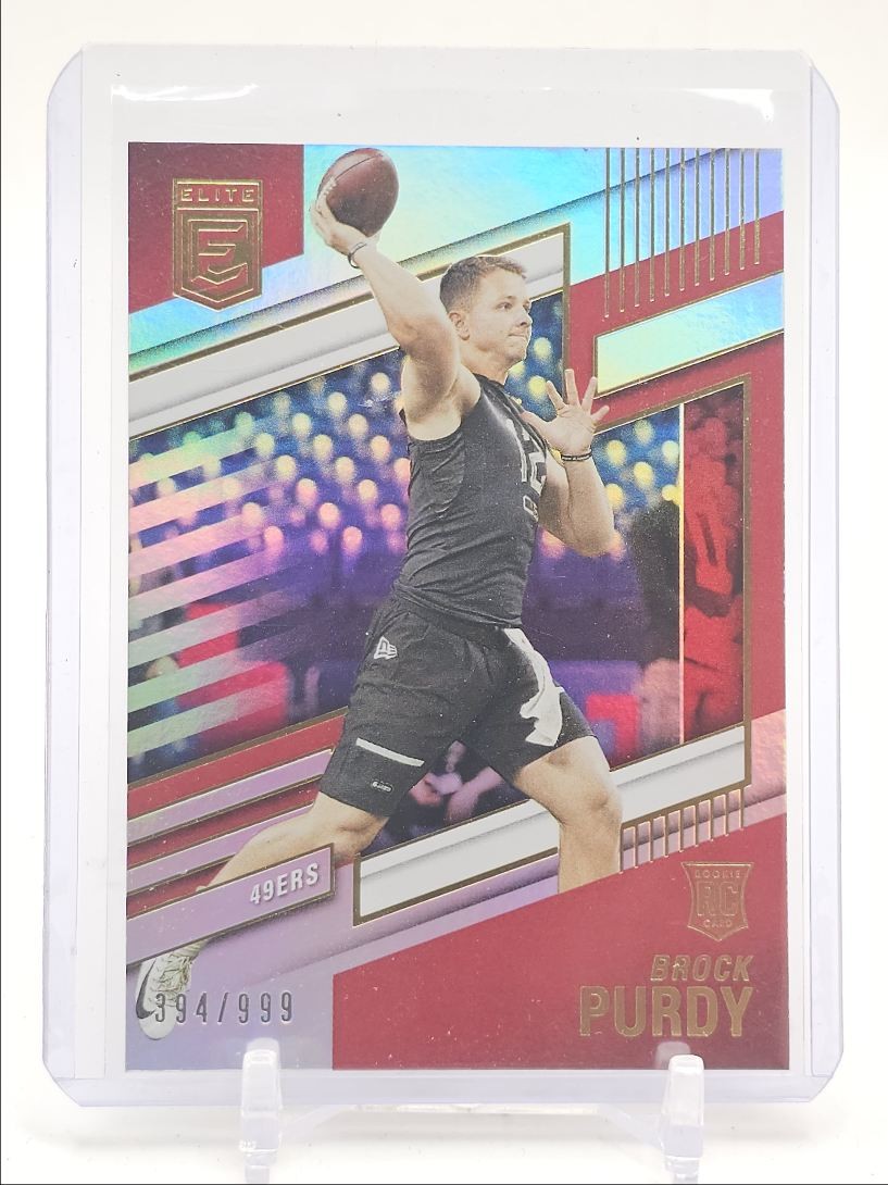 BROCK PURDY 2022 DONRUSS ELITE FOOTBALL ROOKIE 49ERS #185 RC /999 Q2380