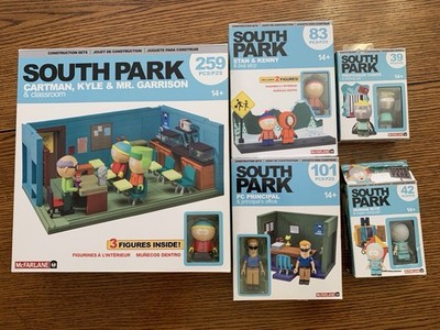 McFarlane Toys South Park Classroom Construction Sets Lot of 5 Boxes, 8 Figures