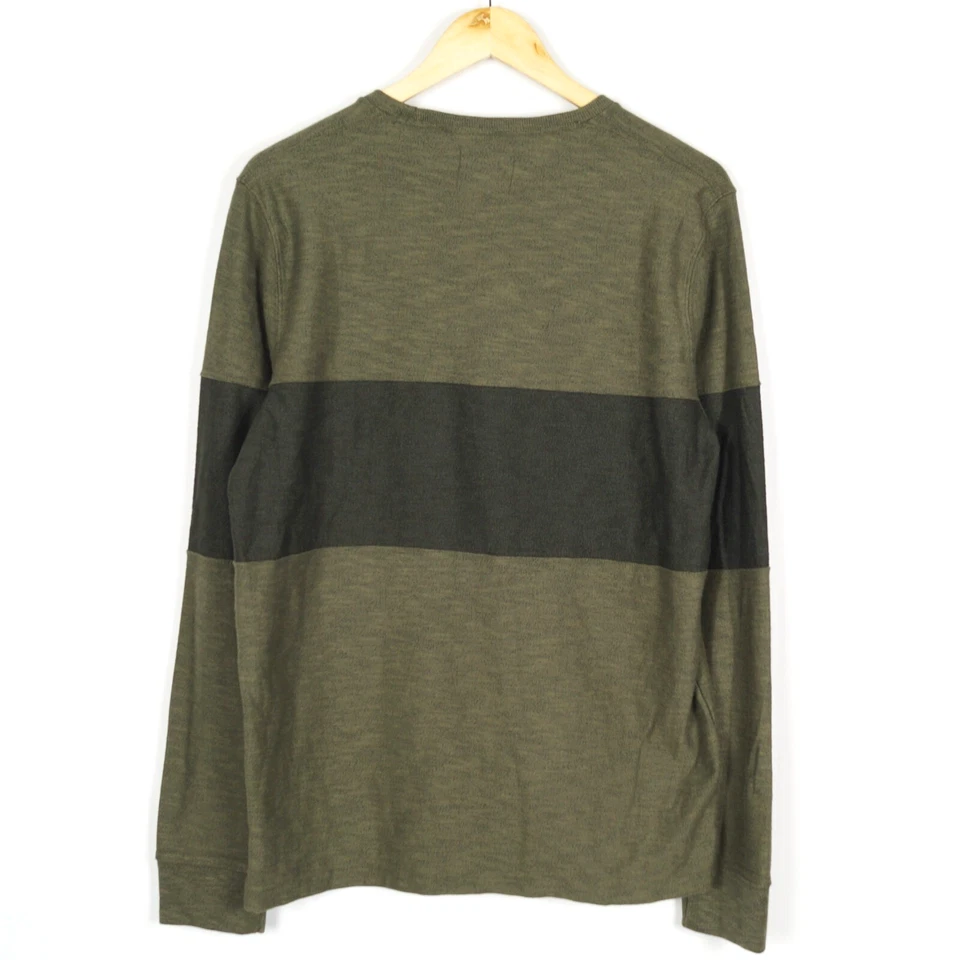 Pull homme ABERCROMBIE FITCH taille M col rond coton vert pull - Photo 2/4