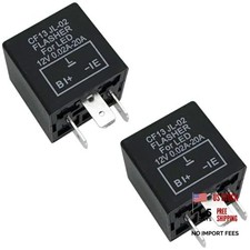 3-pin LED Flasher Relays CF13, Fixed 12V Electronic 3-Pin CF13, Pack of 2