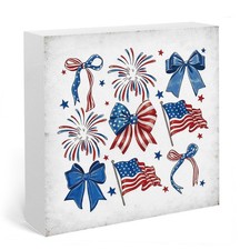 4th of July Patriotic Bow flag Decor 4th of July Americana Table Decorations for
