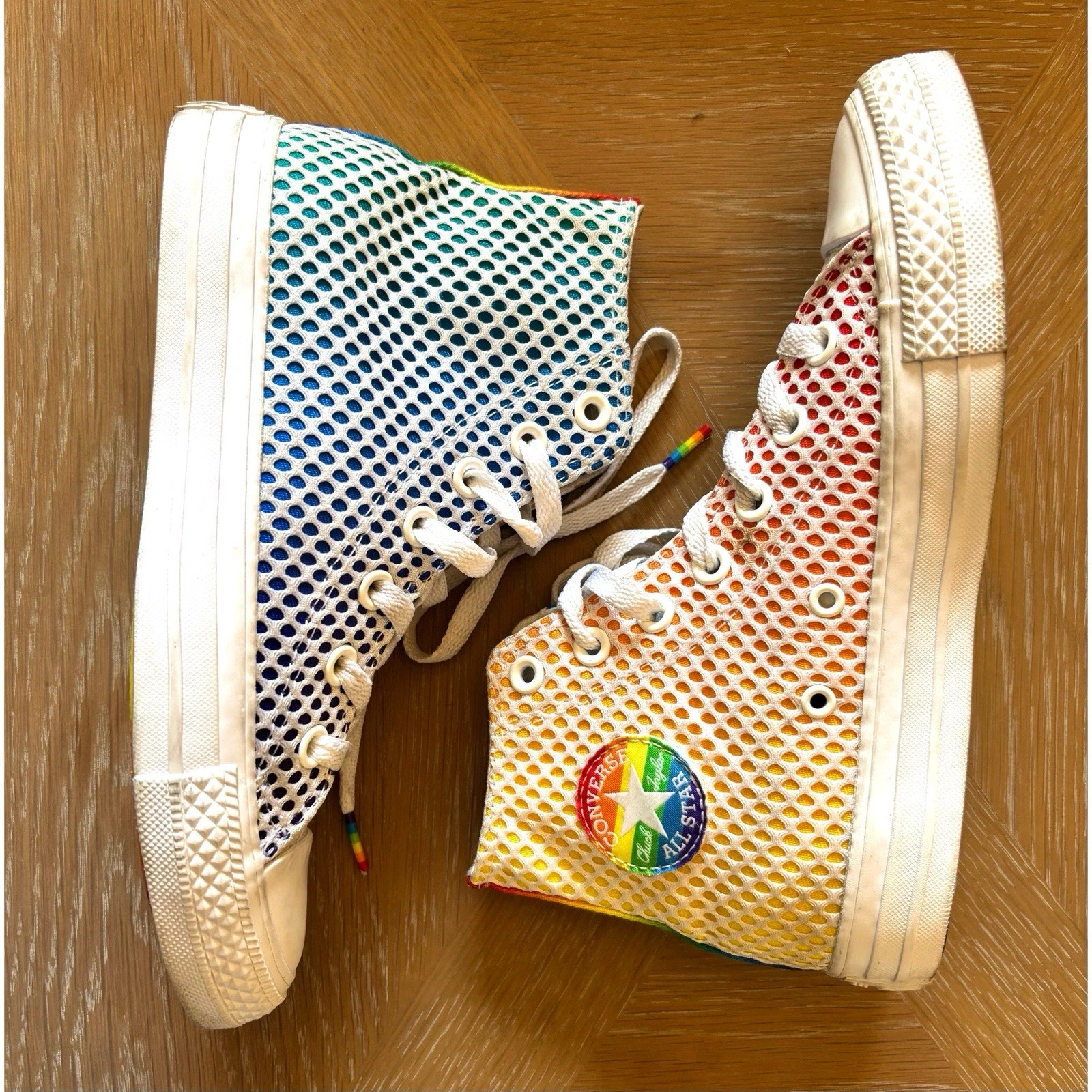 Converse Chuck Taylor All Star High Top Pride suole LGBTQ donna UK taglia 4