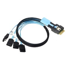 PCIe Slimline SAS SFF-8654 4i 38Pin to 4 SATA Adapter Cable Polarized