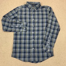 Eddie Bauer Wrinkle Free Classic Fit Button-Up Shirt Men's Size S Blue Plaid