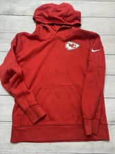 Kansas City Chiefs Sweatshirt Hoodie Boys Medium 10/12 Red NFL Football Nike