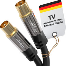 Kabeldirekt 3M Coaxial Aerial/Antenna Cable (Male to Female, 75 Ohm, for TV, HDT