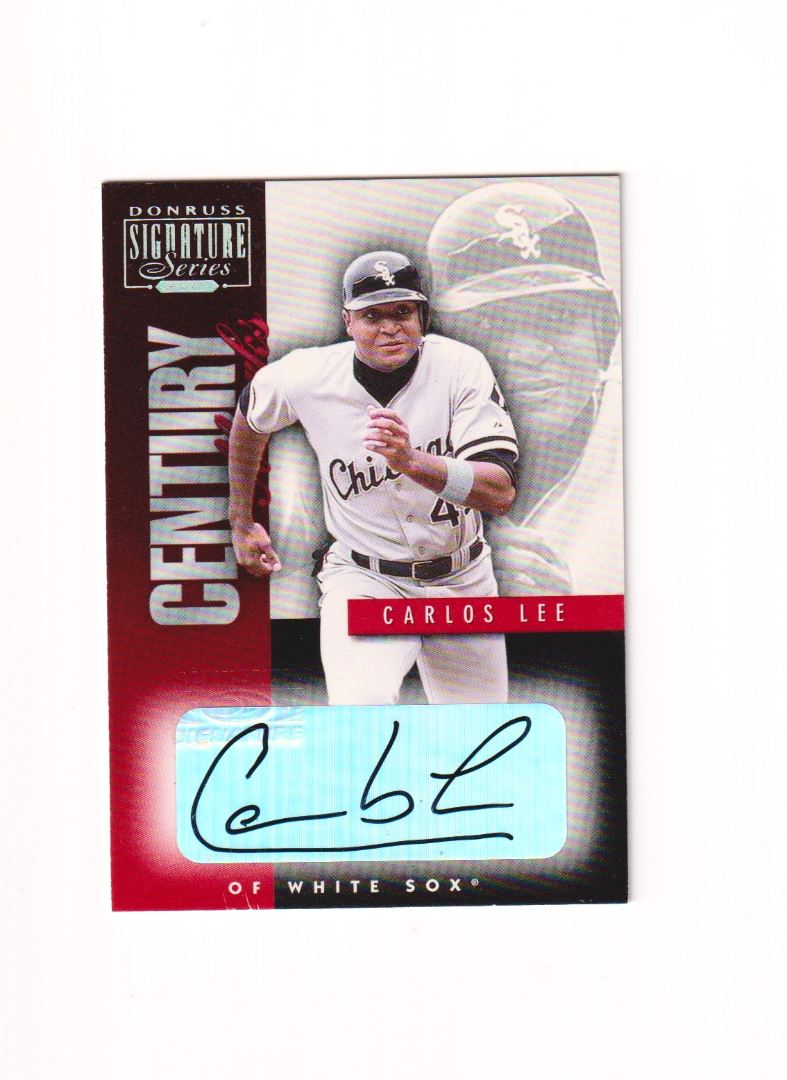 Carlos Lee - 2001 Donruss Signature Series CENTURY AUTOGRAPH /179 White Sox